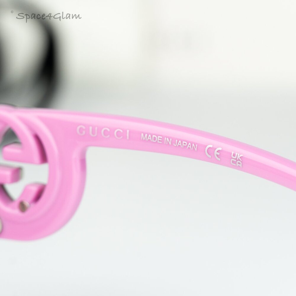 BRAND NEW Gucci GG1691S 003 Pink Mirror Women Oval Sunglasses GG 1691S - Picture 6 of 7
